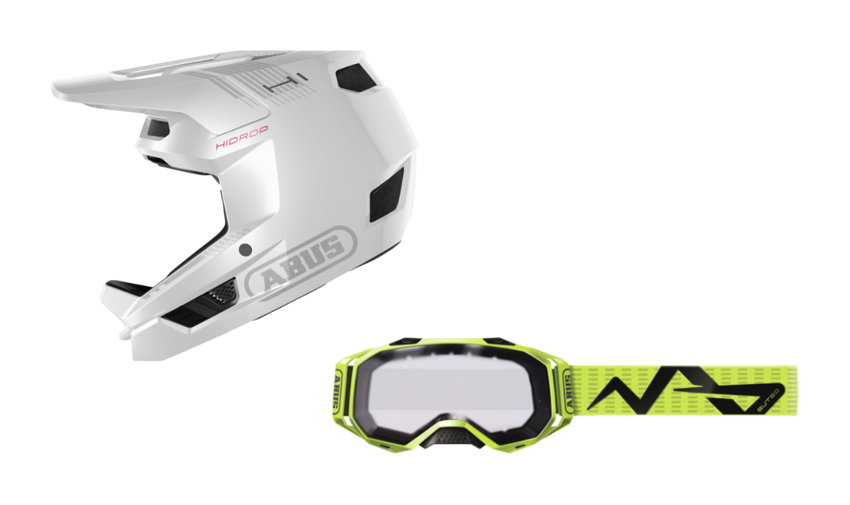 Pack casco integral Abus HiDrop + máscara Abus Buteo